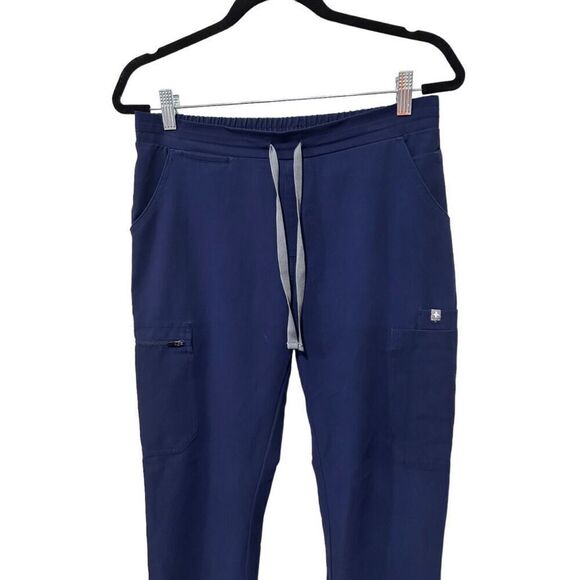 Figs Yola Medical Stretch Drawstring Pull-On Skinny Scrub Pants Navy Blue Sz XS - Picture 4 of 14